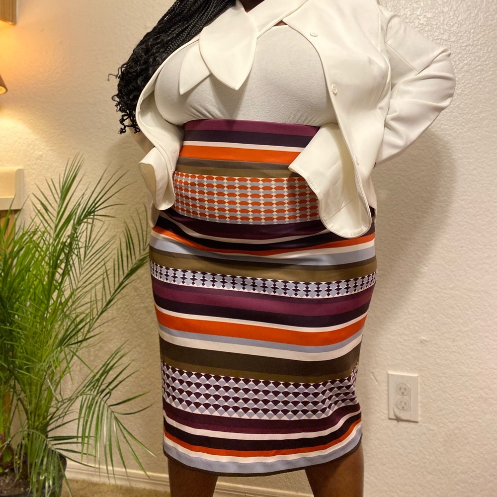 Eloquii Striped Skirt